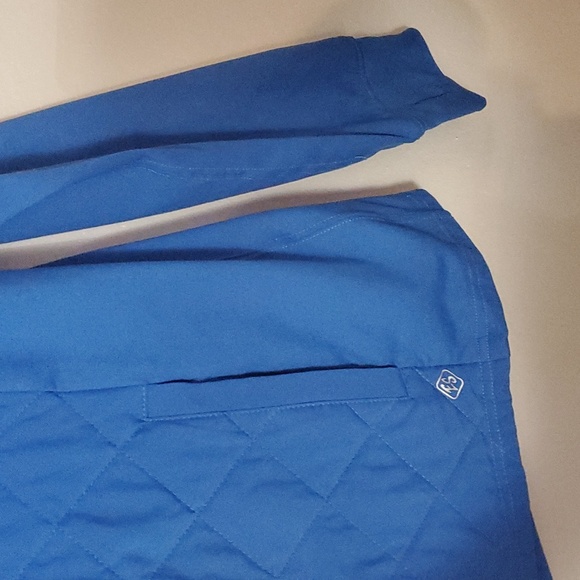 Set of royal blue scrub pants and jacket WORE ONCE!! - Picture 4 of 8